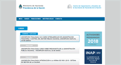 Desktop Screenshot of capacitacion.mecon.gov.ar