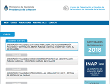 Tablet Screenshot of capacitacion.mecon.gov.ar